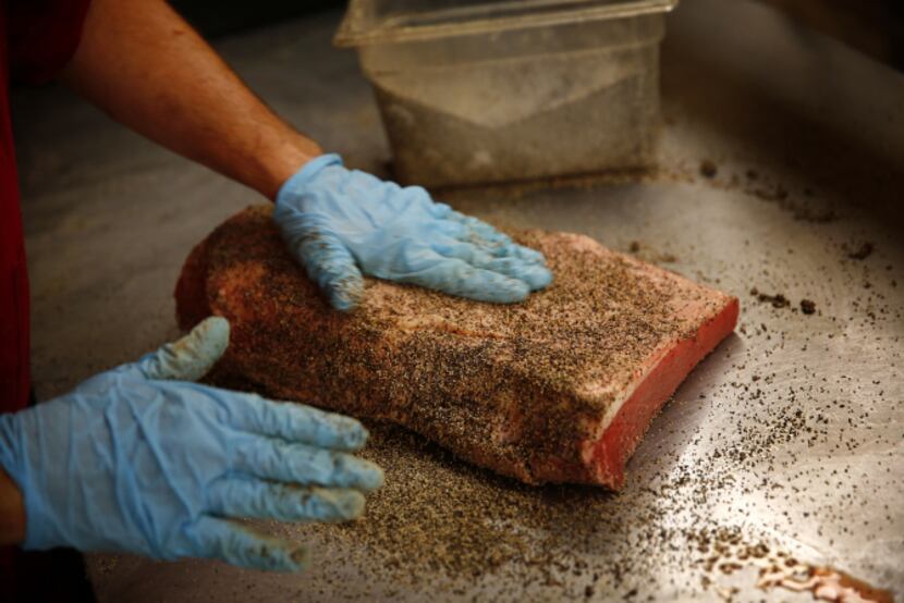 Stiles Switch BBQ & Brew pitmaster Lance Kirkpatrick preps whole briskets the way he learned...