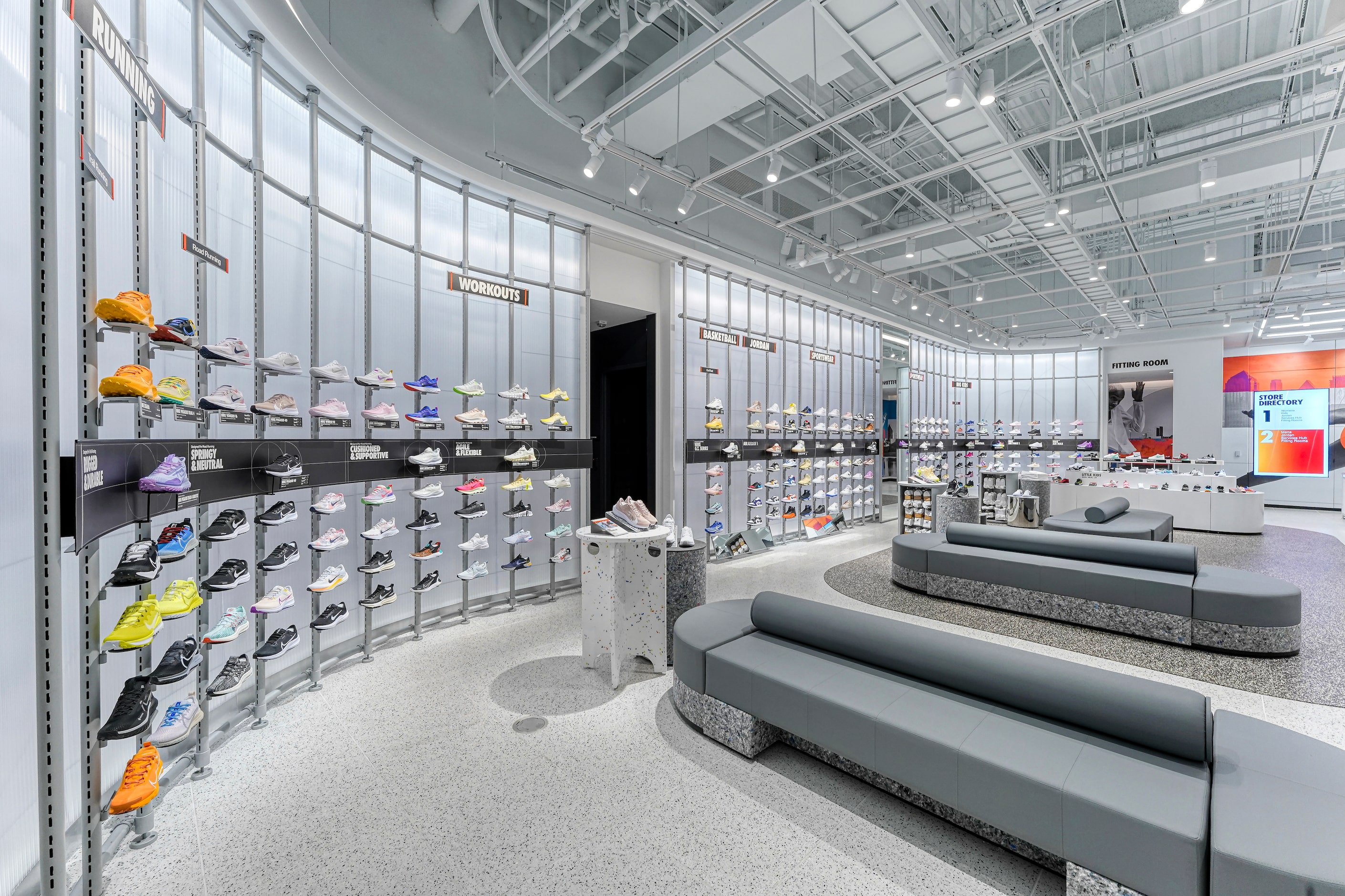 Nike Rise men's shoe department at NorthPark.
                               