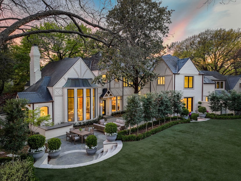 Luxury home and manicured lawn