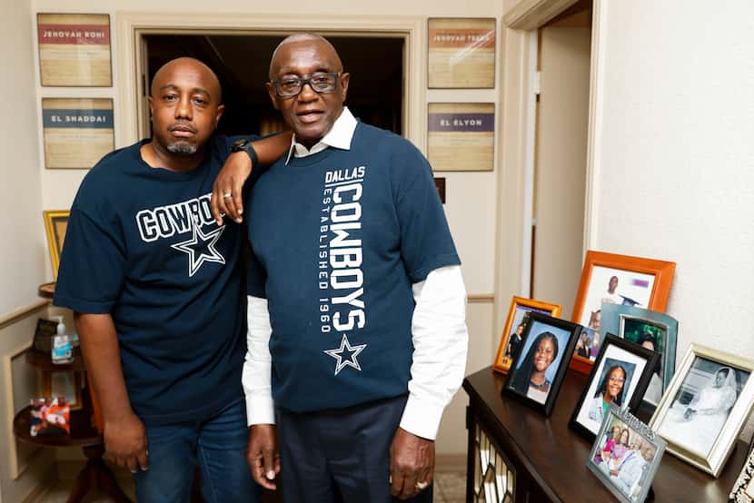 H. Rick Jordan (left) and his father, retired pastor Rick Jordan, at the elder Jordan's home...