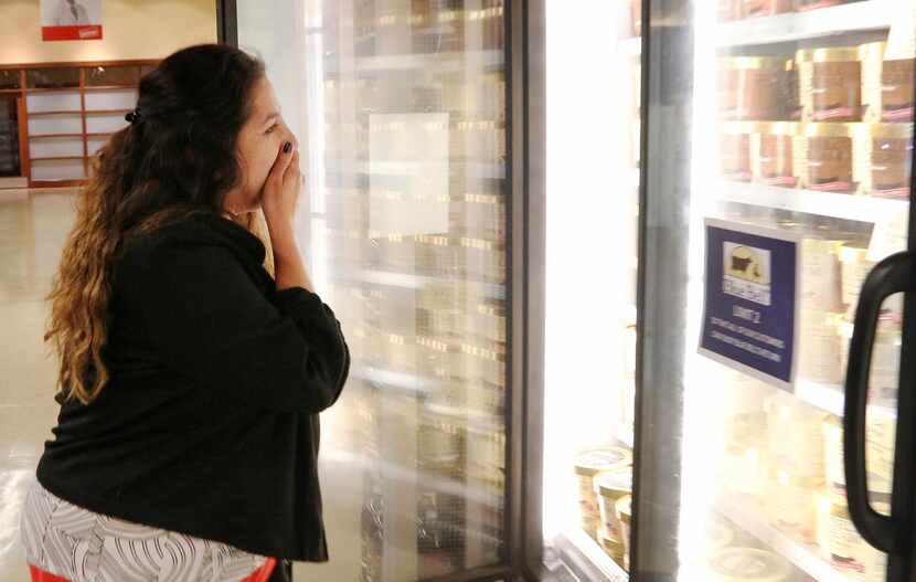 
Stephanie Moore of Dallas was overwhelmed when she saw Blue Bell ice cream at a Tom Thumb...
