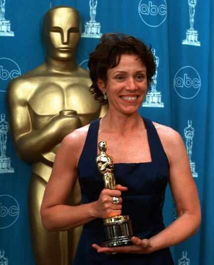 Frances McDormand, when she won the Oscar for her role in Fargo. (AP Photo/Reed Saxon)