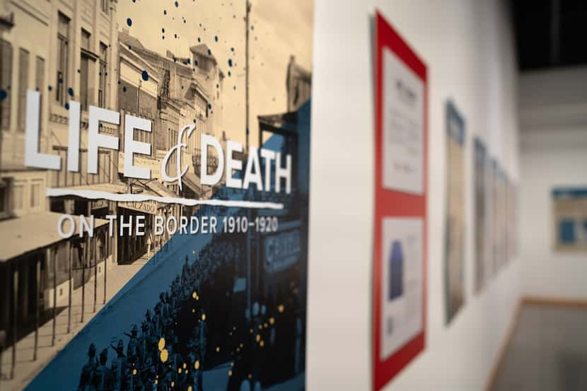 The "Life and Death on the Border" gallery at the University of Dallas on June 28, 2024. The...