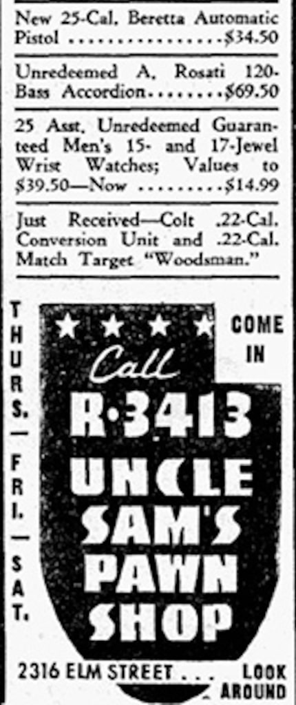 Partial advertisement from May 6, 1948.