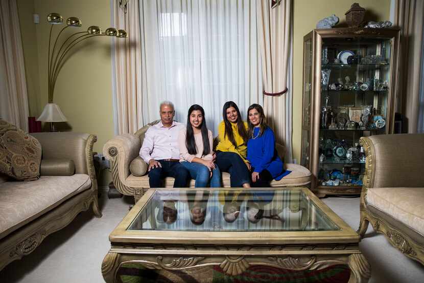 The Valliani family -- from left, Farrukh, Alisha, Shireen and Farida -- poses for a photo...