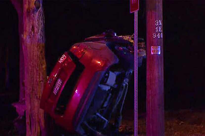 One person was killed and another injured when a car crashed into a tree early Wednesday on...