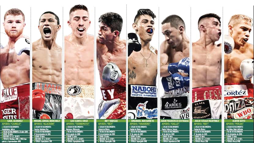 Los ocho boxeadores mexicanos.