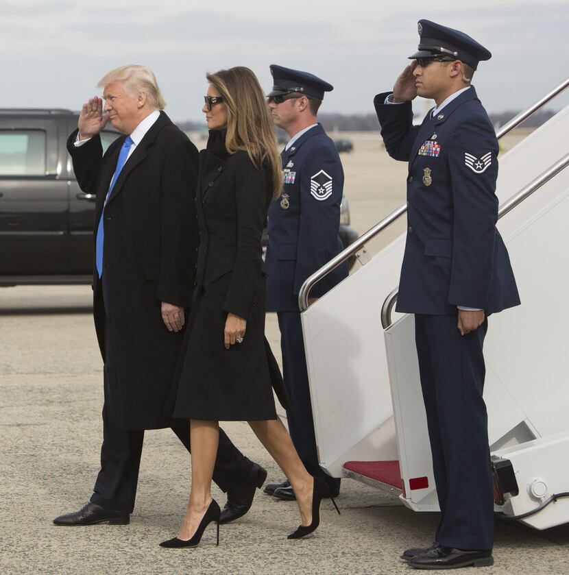President-elect of The United States Donald J. Trump and first Lady-elect Melania Trump...