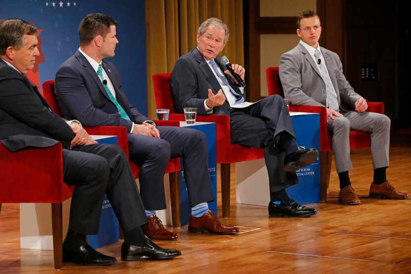 
Former President George W. Bush moderated the Bush Institute’s second Military Service...