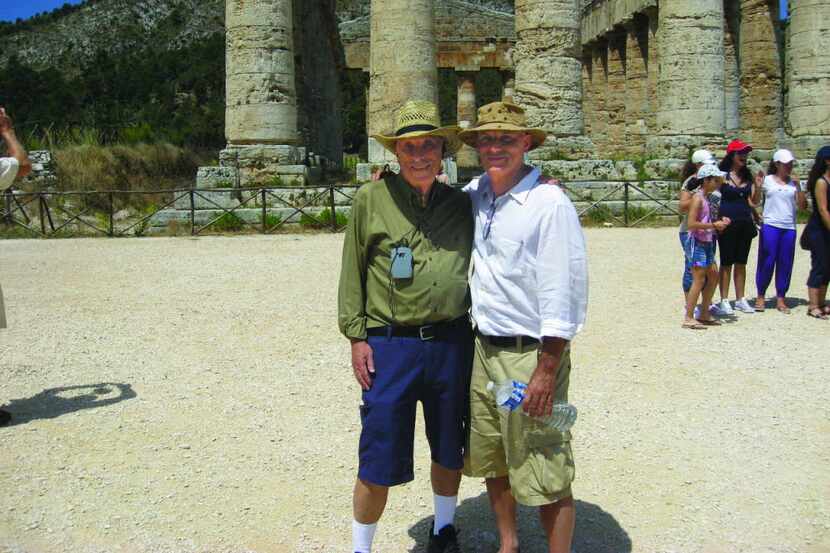 Daniel Mendelsohn and his father, Jay, in Sicily. (Knopf)