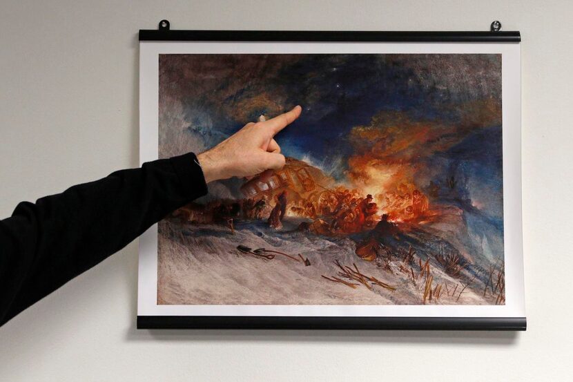 
Joseph Acker points to stars in a painting by J.M.W. Turner and asks his students to name...