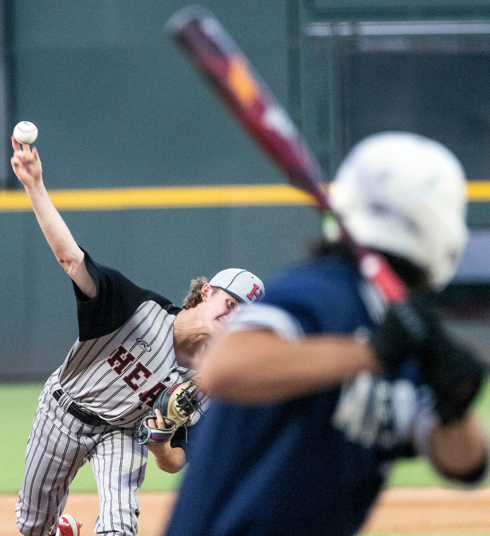 Rockwell-Heath, Baylor Baumann, (1), pitches against Comal Smithson Valley David DeHoyos,...