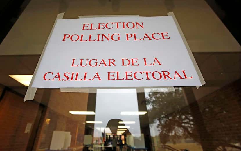  The polling place at Richland College in northeast Dallas, Nov. 3, 2015. (Louis DeLuca/The...
