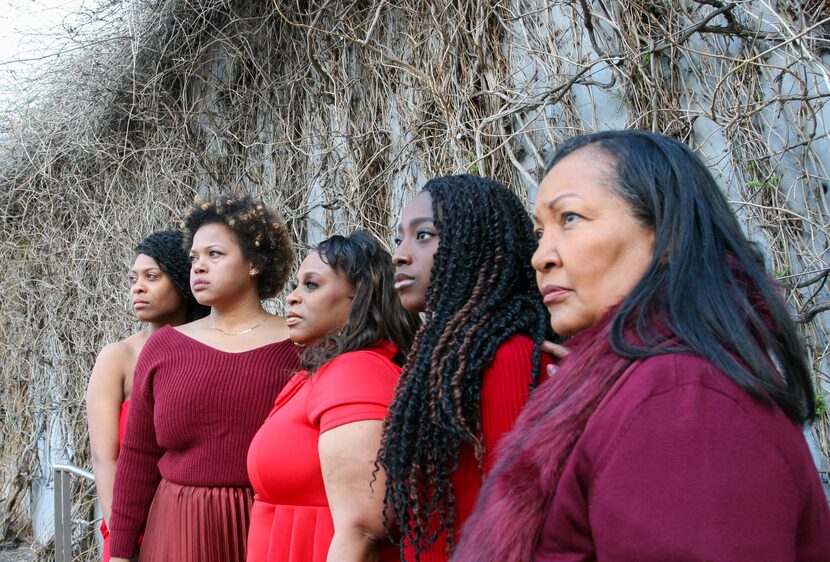 From left, Jazzay Jabbar, Victoria Angelina Cruz, Natasha Wells, Tharmella Nyahoza and...