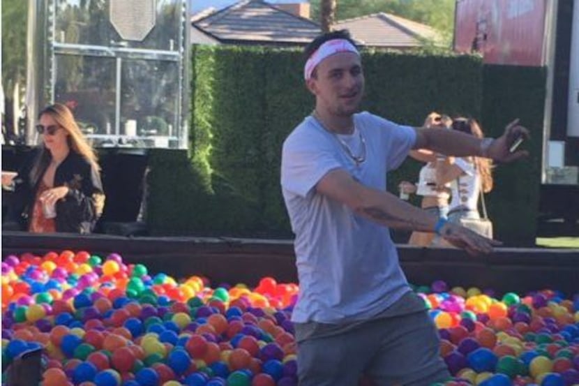 Johnny Manziel was spotted in a ball pit at Coachella. Because Coachella.