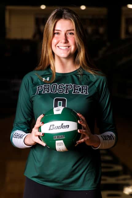 Prosper volleyball player Ayden Ames pictured at Prosper High School, Wednesday, Nov. 29,...