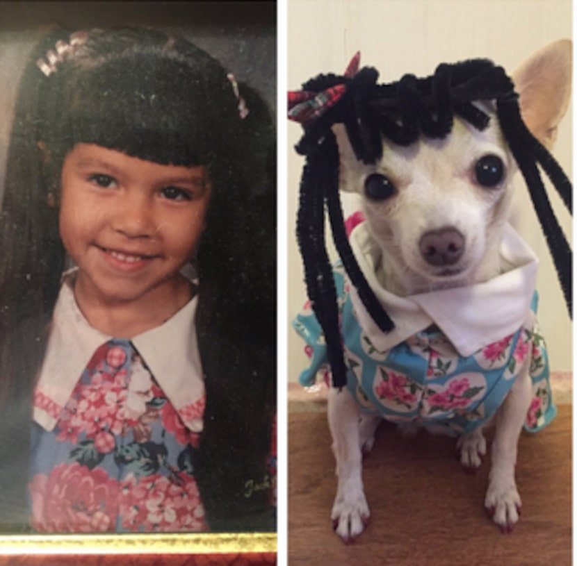 Hooper replaced her sister's kindergarten photo with a new one featuring Dixie.