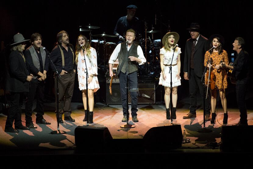 Don Henley and his band (including locals Milo Deering, far left, and Chris Holt, third from...