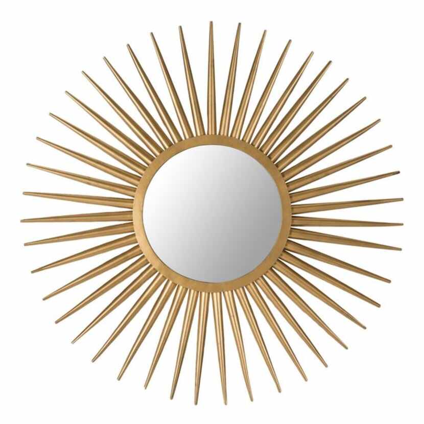 
Safavieh’s sunflower wall mirror ($199.99, kohls.com) comes in a variety of metallic...