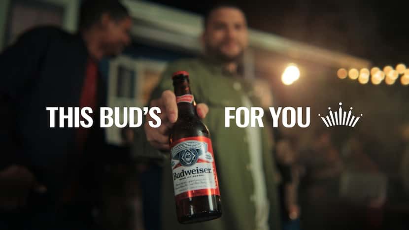 A scene from Budweiser's Super Bowl commercial.
