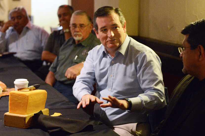 Sen. Ted Cruz met with local business, civic and educational leaders during a luncheon...