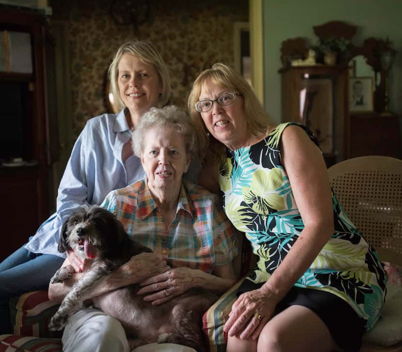 The family of Carolyn Lorenz (center) relies on teamwork for her care. Marion Wadsworth...
