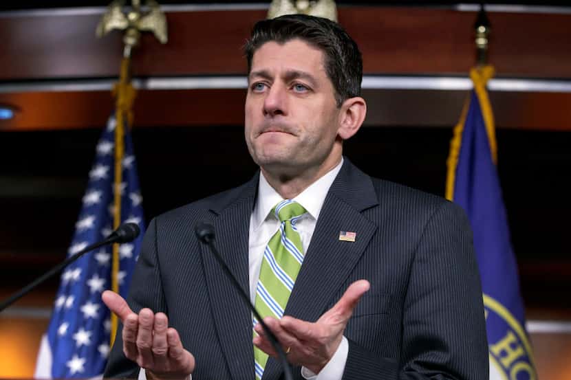 House Speaker Paul Ryan, R-Wis., announces that he is abruptly pulling the troubled...
