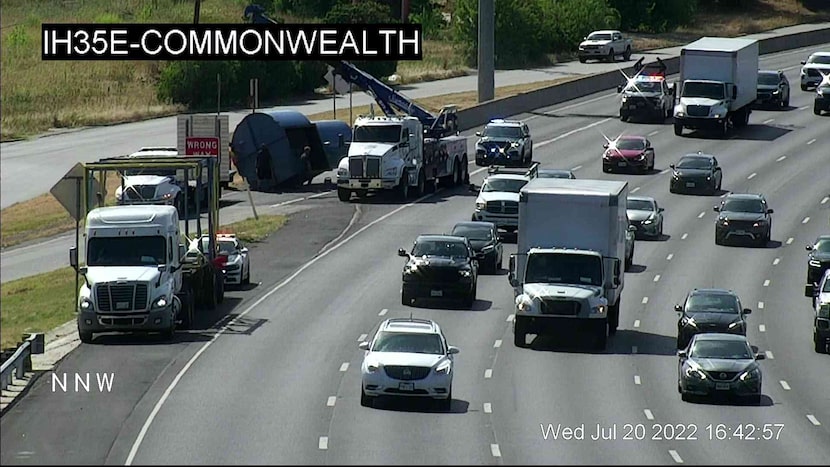 A heavy-duty truck was called in to move the air plenum.