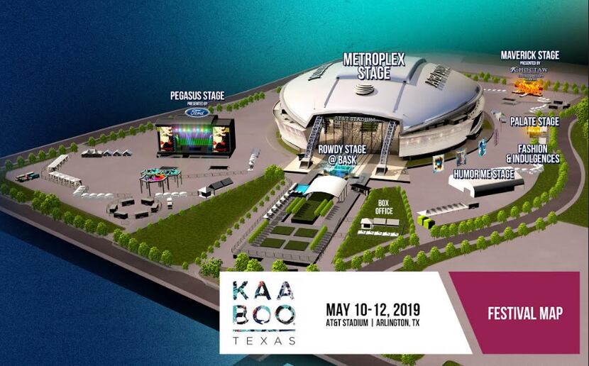 A rendering of the Kaaboo Texas festival site. The event, which includes music, comedy and...