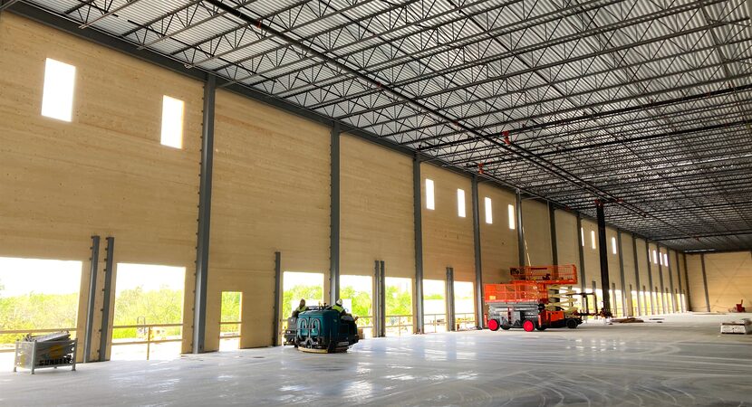 The interior walls of the warehouse will remain as natural wood.