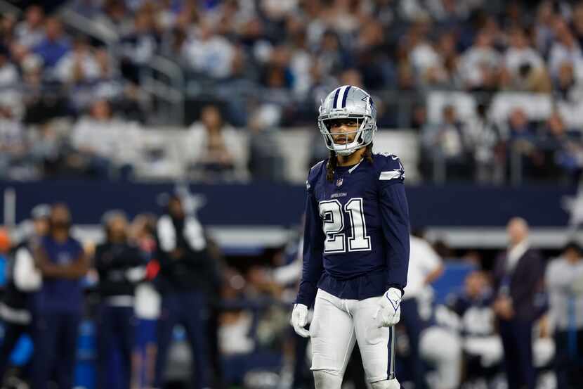 Dallas Cowboys defensive back Stephon Gilmore (21) during an NFL football game against the...