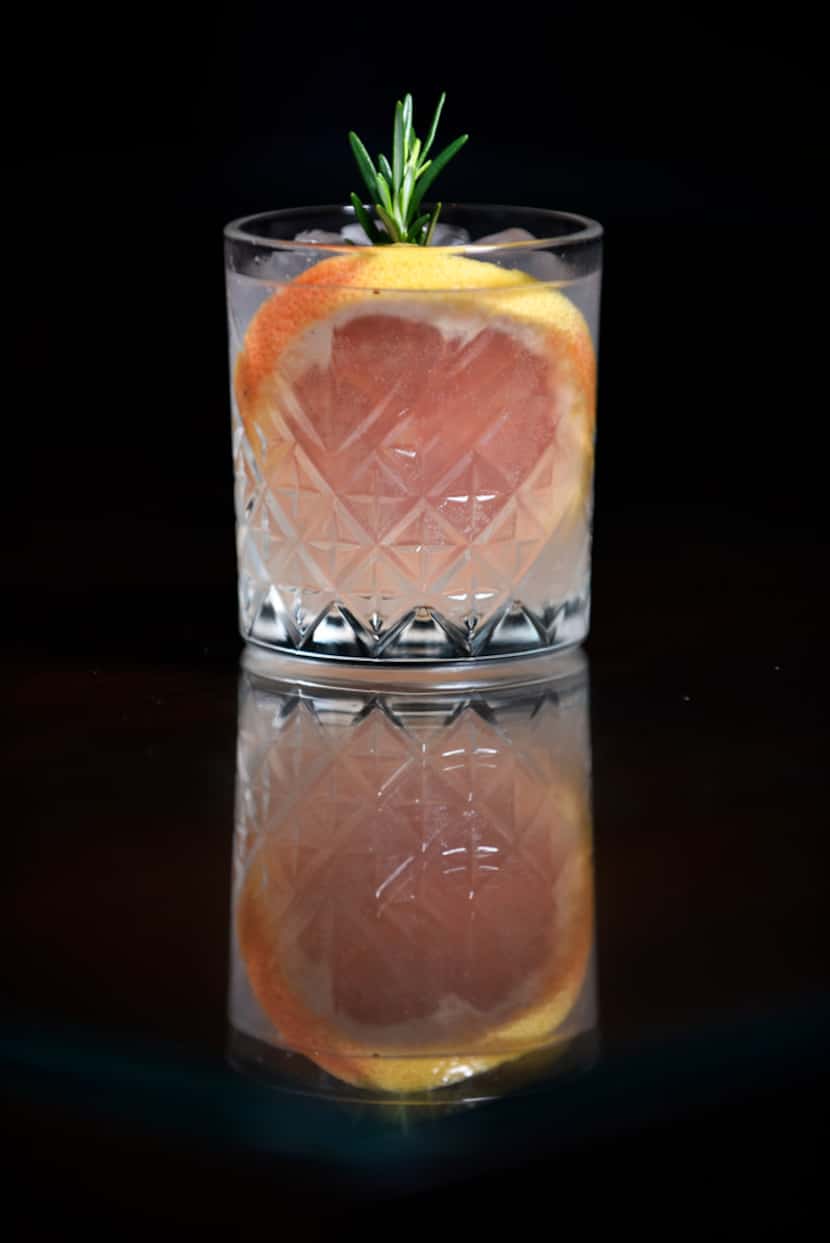 The NOloma, a cocktail with Seedlip garden nonalcoholic spirits, grapefruit, lime juice and...