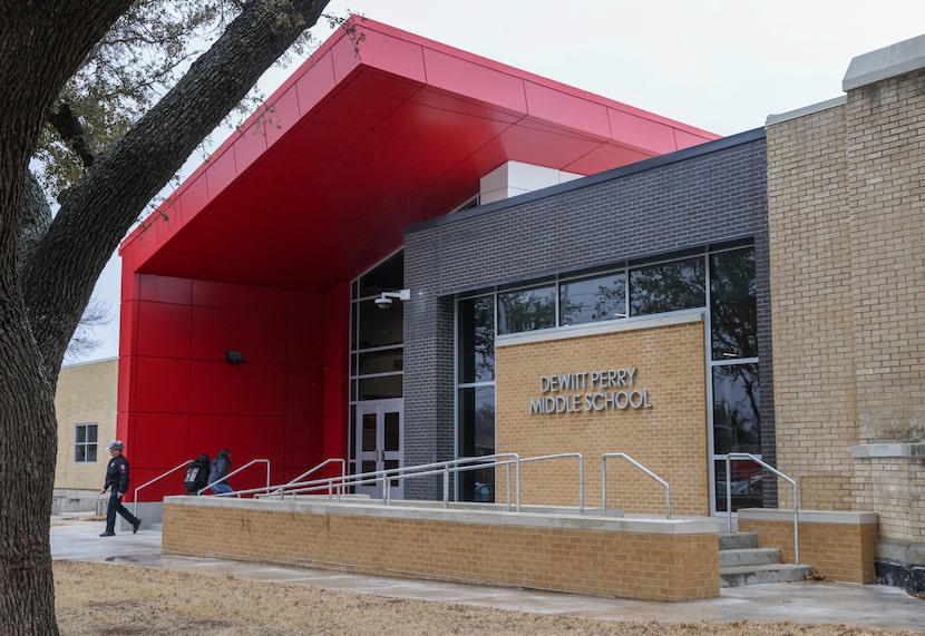 The Carrollton-Farmers Branch ISD’s DeWitt Perry Middle School in Carrollton, one of three...