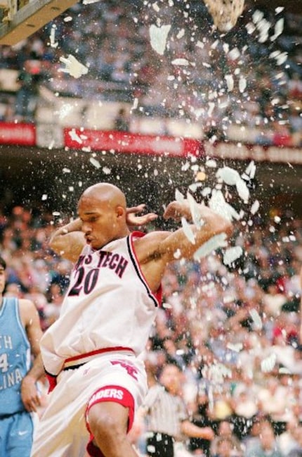 FILE - Texas Tech's Darvin Ham shatters the backboard during a second-round NCAA tournament...