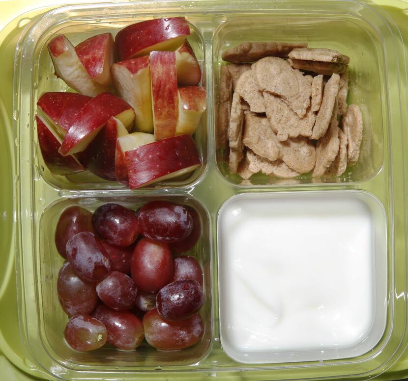 Small portions of healthy snack foods can provide kids with choices and variety.