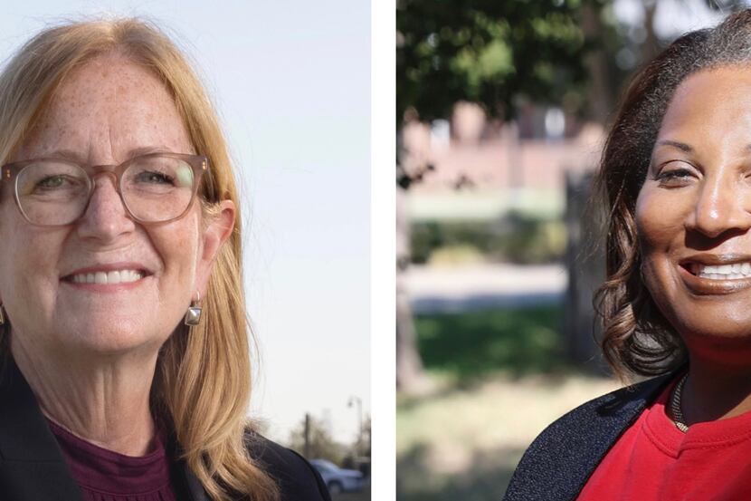 Tracy Fisher, left, and Evelyn Brooks are running for the State Board of Education District...
