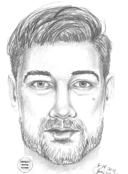 A composite sketch of the woman's attacker.