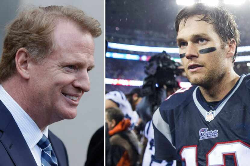 NFL Commissioner Roger Goodell (left) and Patriots QB Tom Brady