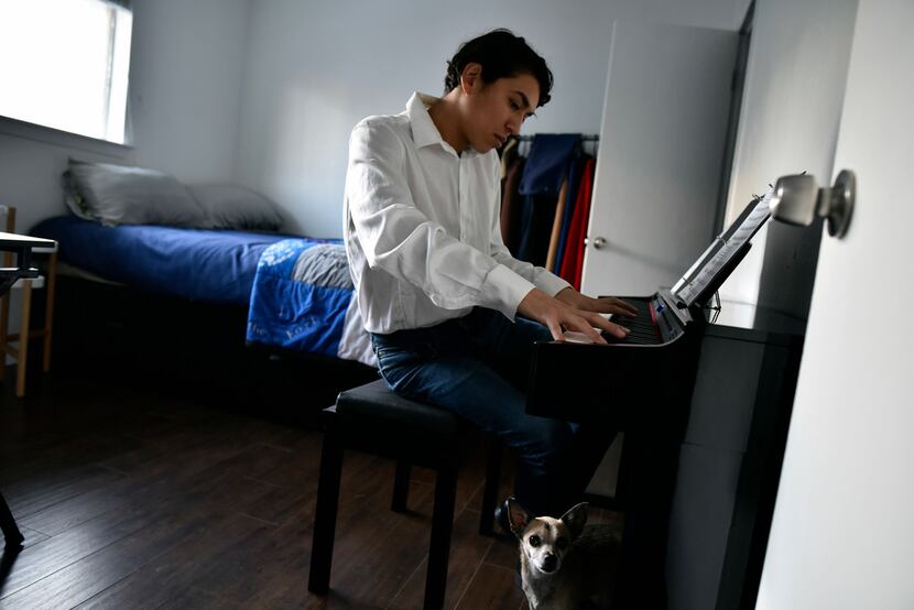 Franky at his keyboard. He's been taking piano lessons. . Ben Torres/Special Contributor