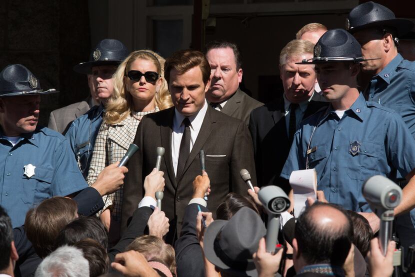 Jason Clarke stars as Sen. Edward Kennedy in a press-conference scene from the new movie...