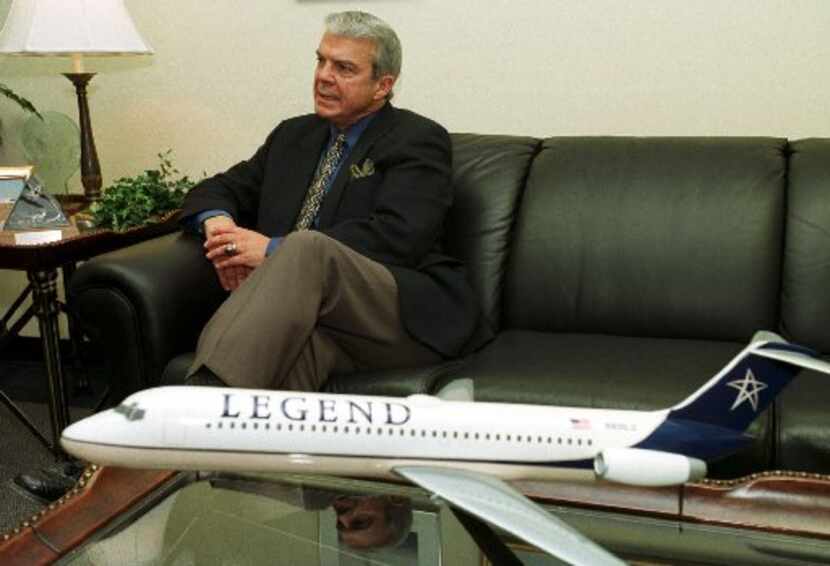 Allan McArtor, Legend Airlines' president and CEO, discusses his company's fate in an...