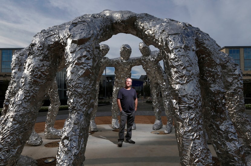 Artist Tom Friedman stood inside the creation he calls Huddle at The Star in Frisco on...