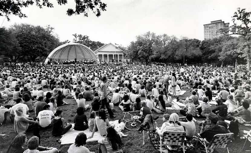 Fans packed Lee Park for the Dallas Symphony Orchestra's concert on Easter Sunday in April...