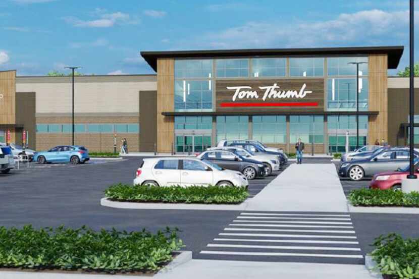An architect's rendering of new Tom Thumb supermarkets to be built in Forney and Waxahachie.