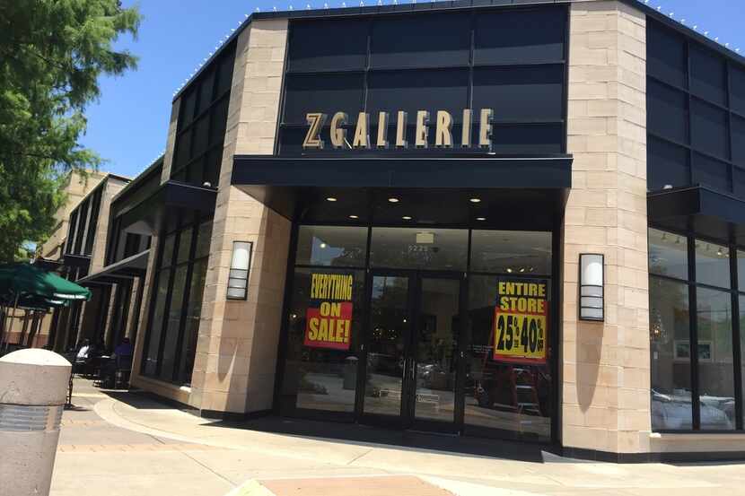 The Z Gallerie store at 5225 Alpha Road in Dallas, north of the Galleria, is closing this...