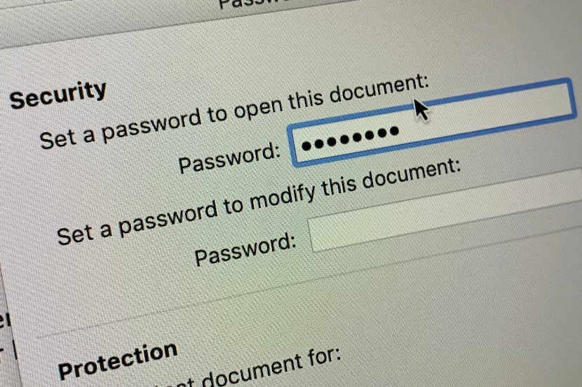 The dialog box to password protect a Microsoft Word document.