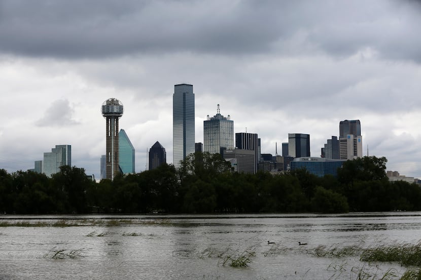 Record rains swelled the Trinity River in Dallas in October.