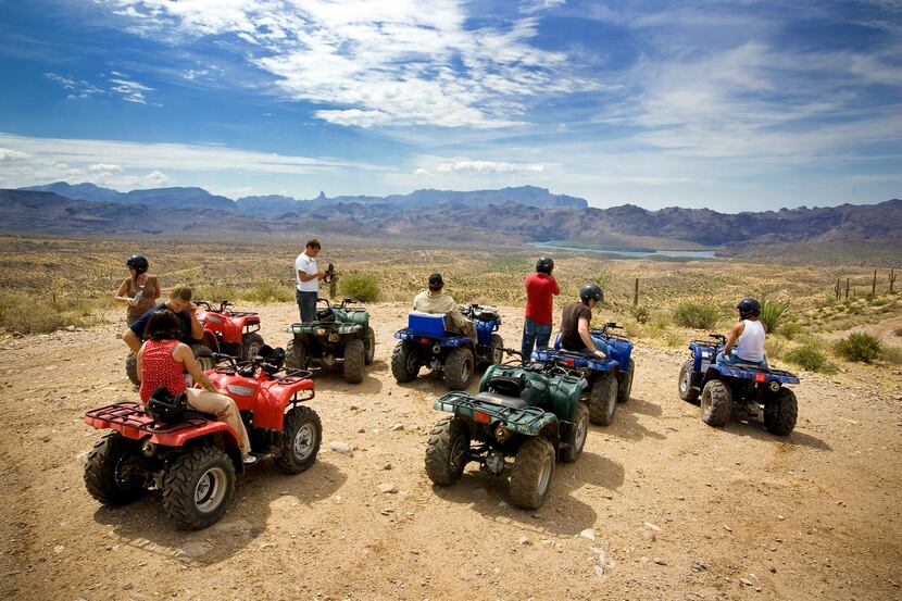 Renting an ATV is a great way to see the desert landscape near Scottsdale, Ariz.