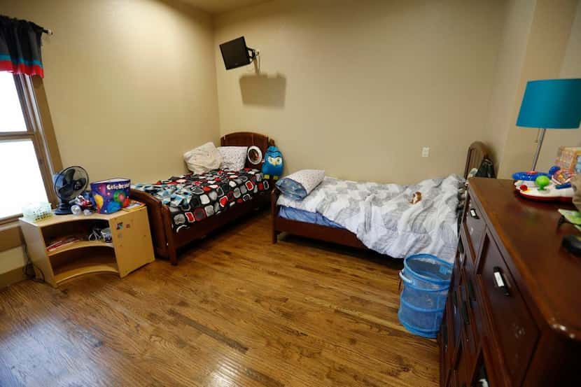 A boys room  at My Friend’s House features two of the beds at the shelter run by City House,...