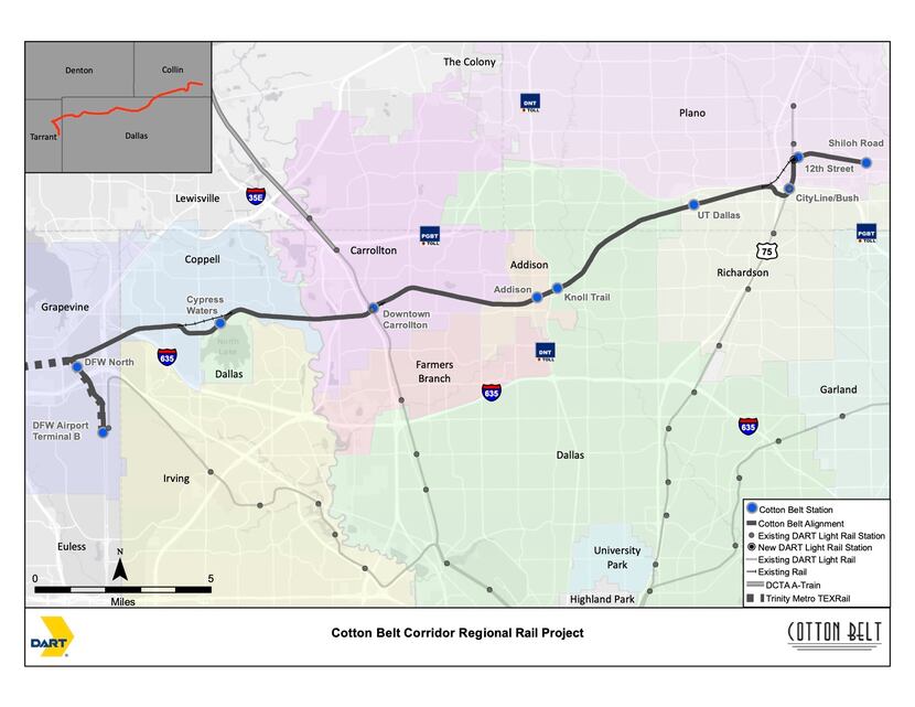 Cotton Belt Trail, Parks & Facilities Map